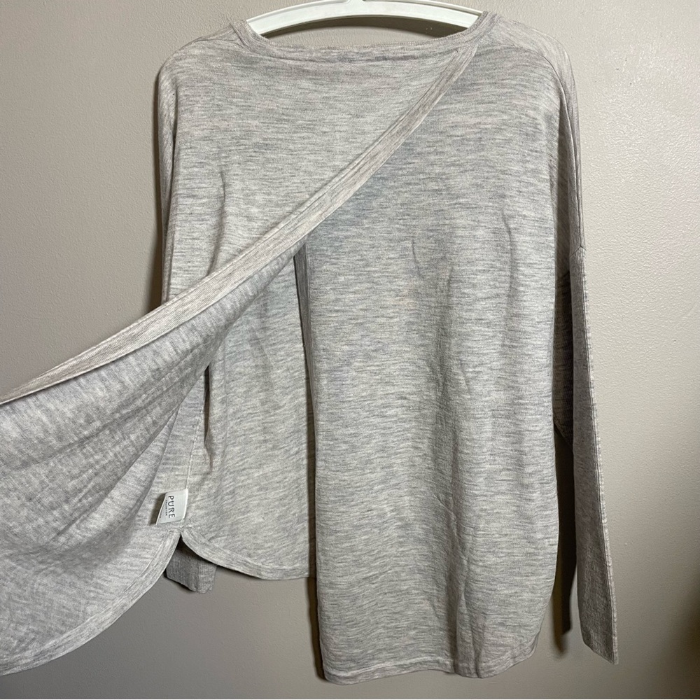 Pure Collection Merino Wool Sweater Wrap Style Back - Picture 2 of 6